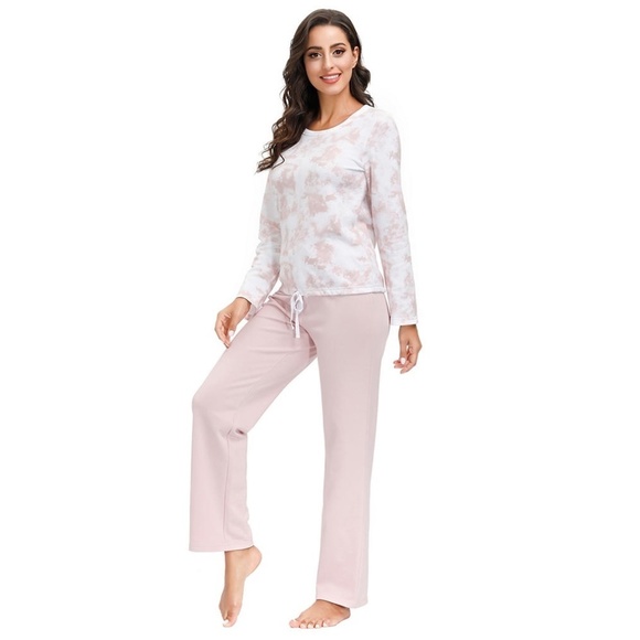 New Wake & Wear Women's 2 Pc Tie Dye Lounge Set - Picture 4 of 15